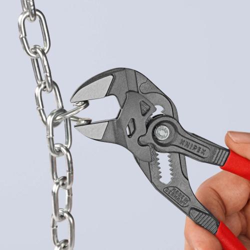 Knipex Pliers Wrench Plastic Coated Grey Atramentized 250mm 86 01 250